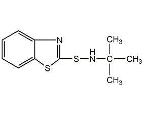 N-叔丁基-2-并噻唑亞磺酰胺結(jié)構式
